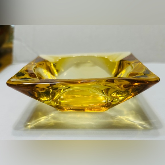 Anchor Hocking Other - Vintage ashtray, MCM, amber color. Measures approximately 4” by 4”.